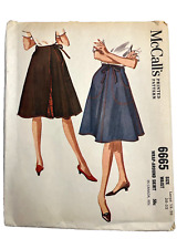 McCalls 6665 Wrap Around Skirt Four Gore Pockets Size Large UNCUT picture