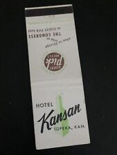 Vintage Kansas Matchbook “Hotel Kansan” Topeka picture