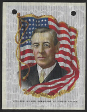 1910's ITC Silk WOODROW WILSON,President Of The United States Rulers With Flags picture