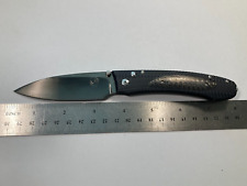 William Henry artisan knife E10-3 With Carbon Fiber Insert- Button Lock Flipper picture