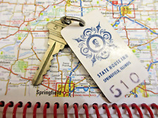 Vintage Motel Hotel Room Key State House Inn Springfield Illinois 510 Lincoln picture