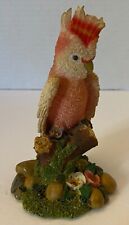 Vintage Porcelain Cockatoo Parrot Flowers Statue Figurine 5