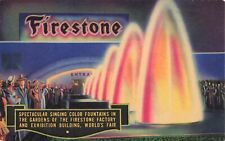 Postcard Chicago's 1934 World's Fair Postcard Firestone Color Singing Fountains picture