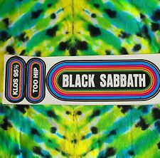 BLACK SABBATH KLOS 95.5  Vintage 80's Rainbow Bumper Sticker Decal  picture
