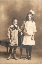 RPPC Children Brother and Sitster Gertrude and Robert 1910s real photo picture