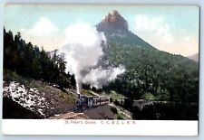 Denver Colorado Postcard St. Peter's Dome C.C. S.L.R.R. Locomotive Train c1905 picture
