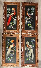 Vintage Original Mexican Bird Feather Folk Art Lot of (4) Pictures picture