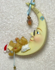 Cherished Teddies 2003 BEAR ASLEEP ON MOON Hanging Ornament #112393 ~ BNIB picture