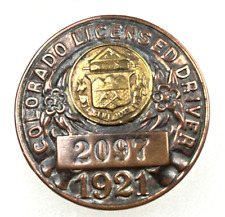 1921 Colorado Chauffeur Badge #2097 picture