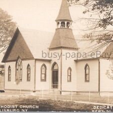 Vintage 1912 RPPC Methodist Church Ellisburg New York Photo Postcard picture