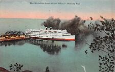 The Richelieu Boat at the Wharf Murray Bay Quebec Canada 1937 Postcard picture