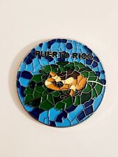 Round Metal Mosaic Style Puerto Rico Tourism Refrigerator Fridge Magnet picture