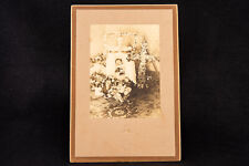 Baby in Coffin with Flowers Post Mortem Antique Funeral Cabinet Photo V10 picture