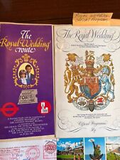 Vtg 1979-1981 Royal Wedding Programme & Huge Scrapbook Filled W Playbills Cards picture