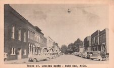 Postcard MI Burr Oak Michigan Third Street looking North Vintage PC H3123 picture