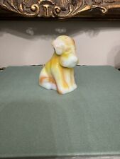 Vintage Boyd Degenhart Slag Glass Pooch Dog Figurine Orange Slag picture
