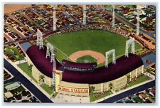 c1940 Aerial View Miami Stadium America's Baseball Park Florida Vintage Postcard picture