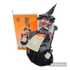 Vintage 1994 Pumpkin Time Halloween Rocking Witch Works Perfectly 17