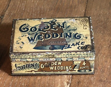 Golden Wedding Flake Cut Tobacco Tin vintage advertising collectible picture