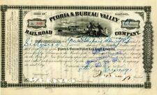 Peoria and Bureau Valley Railroad Co. Issued to C.W. Durant Estate - Railway Sto picture