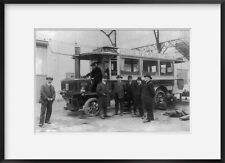 Photo: Prince Charles Louis de Bourbon, Tourrand, steam omnibus, Paris, c1900's, picture