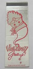 SANTA CLAUS HOLIDAY GREETINGS 20 STICK BOOK MATCH PRICE LIST MATCHBOOK COVER picture