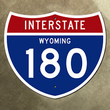 Wyoming interstate route 180 Cheyenne highway marker 1961 road sign 13x11 picture