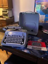 Vintage Hermes 3000 Portable Sea Foam Green Cursive Typewriter w/ Case Working picture