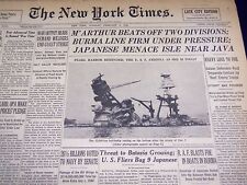1942 FEBRUARY 3 NEW YORK TIMES - M'ARTHUR BEATS OFF TWO DIVISIONS - NT 1188 picture