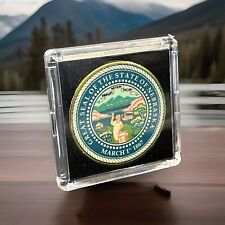 NEBRASKA State 1867 Seal Challenge Coin Colorized USA INCLUDES CASE picture