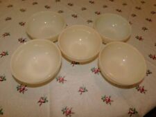 5 Vintage 50's Anchor Hocking Fire King Ivory Chili Bowls 5