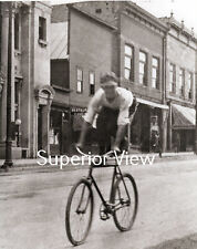 Vintage Bicycling Antique Biking Doing Bike Tricks Bicycle Stunt Rider 1920 LOOK picture