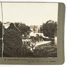 Dayton Soldiers Home Fountain Stereoview c1899 Ohio Valley Gardens Photo A1840 picture