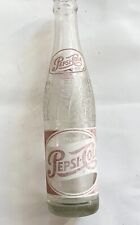 Vintage Red White 10 Oz Sparkling PEPSI COLA Soda Bottle New York N.Y. picture