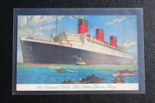 CUNARD WHITE STAR LINE RMS QUEEN MARY POSTCARD COMPANY ISSUED POSTCARD C-1936 picture