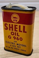 Shell Oil Tin G960 Oil 4 fl oz Handy Oiler  Golden Fleece Rare Near Mint picture