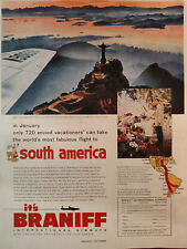 1953 Holiday Original Ads BRANIFF airlines CHRIS CRAFT boats St Marys Blankets picture