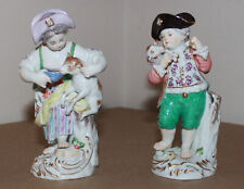 2 Antique Meissen Porcelain Figurine Gardener Child with Lamb 60402 & 60403 5.1