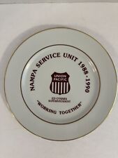 Union Pacific VTG 10” Commemorative Plate “NAMPA Service Unit 1988-1990”  picture