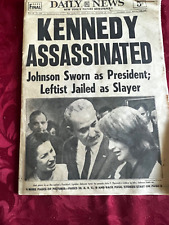 Daily News November 23 1963  Kennedy  assassinated Lyndon  Johnson  as President picture