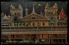 Vintage Postcard 1911 Steeplechase Pier, Night, Atlantic City, New Jersey (NJ) picture