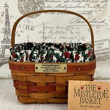 Longaberger 1987 Mistletoe Basket with Liner and Plastic Protector 7 x 5 x 3.5 picture