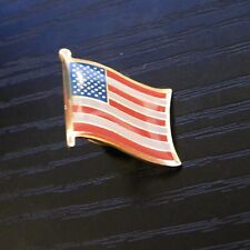 American Flag Gold Tone Vintage Lapel Pin USA 50 States picture