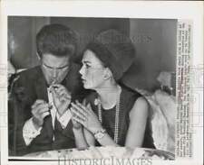 1962 Press Photo Actress Natalie Wood & Warren Beatty at Cannes Film Festival picture