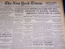 1936 SEPT 29 NEW YORK TIMES - ALCAZAR SURVIVORS STORY, 1,200 PRAYED - NT 2073 picture