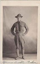 Pancho Villa Expedition Soldier Antique WWI Autograph Signed Photo Postcard RPPC picture