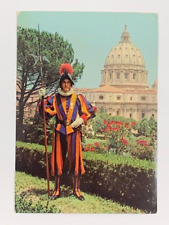 The Vatican's Gardens Swiss Guard Vatican City Postcard Posted 1988 picture