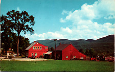 A Typical Vermont Setting, Red Bard, Farming, Tractor, Vintage Postcard picture