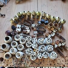 Mixed Lot Old Used Sockets Electrical Lamp Parts Lighting  Porcelain Leviton picture