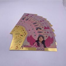 10pcs Famous American Singer Cute Gold Banknote Golden Cards for Fans picture